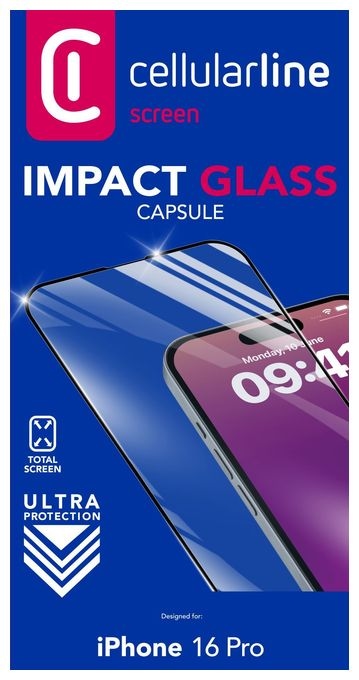 Klare Bildschirmschutzfolie gehärtetes Glas 9H für  Apple iPhone 16 Pro Stoßfest, Splitterfrei, Schockresistent Impact Glass Capsule 