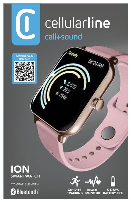 ION SMARTWATCH BLUETOOTH 1.83" ROSA 