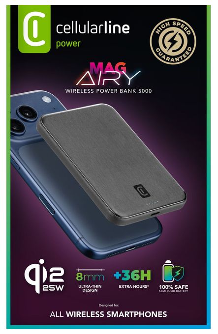 Powerbank USB Typ-C  Mag Airy 5.000 mAh (Schwarz) 