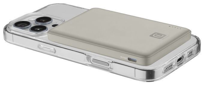 5000 mAh Powerbank USB Typ-C Kabelloses Laden  Magsafe (Beige) 
