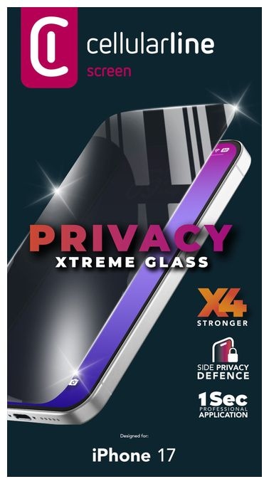 Klare Bildschirmschutzfolie gehärtetes Glas für  Apple iPhone 17 Abnutzungsresistent, Tropfsicher, Schlagfest, Kratzresistent, Schockresistent Privacy Xtreme Glass 