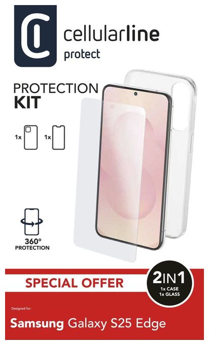 Cover für Samsung Galaxy S25 Edge  Protection Kit (Transparent) 