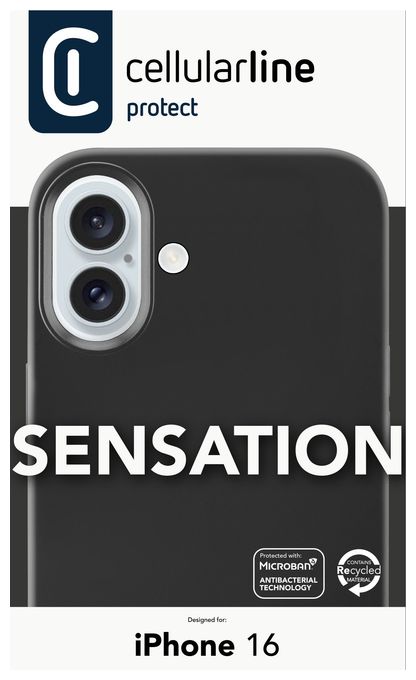 Cover für Apple iPhone 16  Sensation (Schwarz) 