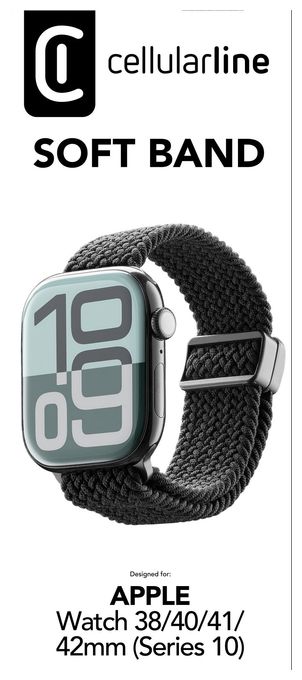 Armband 8 mm Watch 38/40/41/42 (SER.10) mm  Soft Band (Schwarz) 