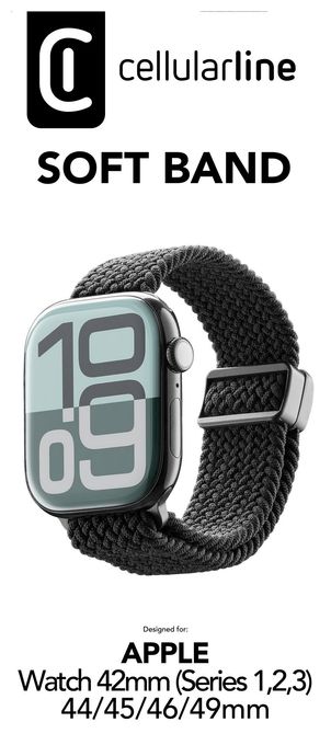 Armband 8 mm Watch 42 (S.1-2-3)/44/45/46/49 mm  Soft Band (Schwarz) 