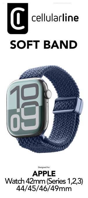 Armband 8 mm Watch 42 (S.1-2-3)/44/45/46/49 mm  Soft Band (Blau) 
