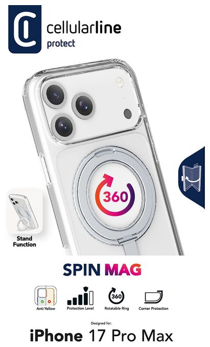 Mantelhülle für Apple iPhone 17 Pro Max  Spin Mag (Transparent) 