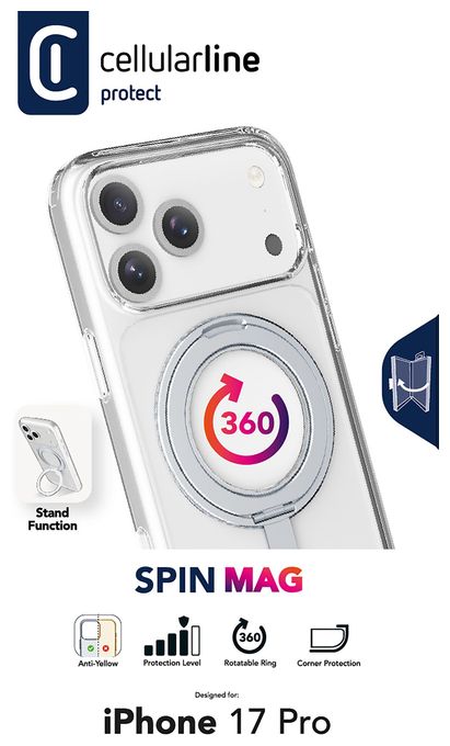 Mantelhülle für Apple iPhone 17 Pro  Spin Mag (Transparent) 
