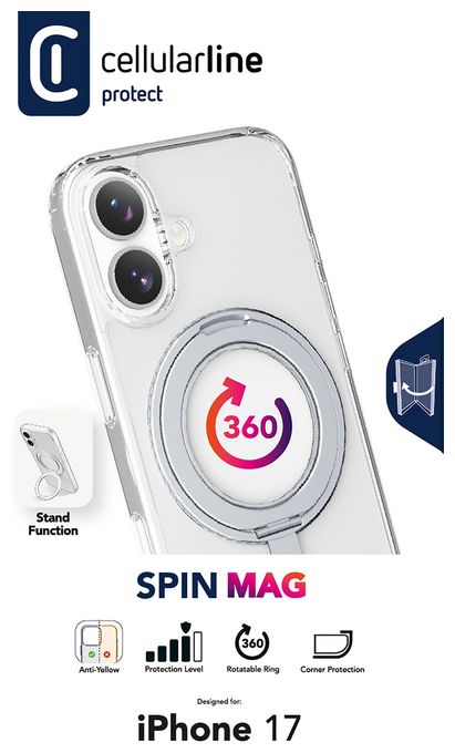 Mantelhülle für Apple iPhone 17  Spin Mag (Transparent) 