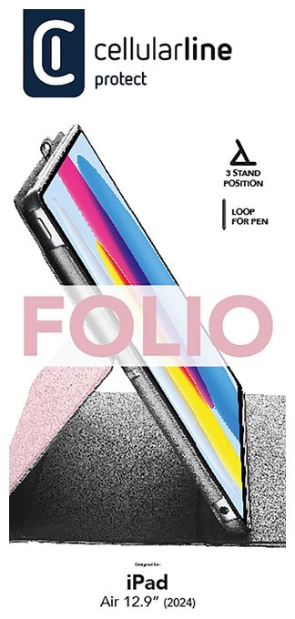Folio aus Kunstleder für Apple iPad Air 13 Zoll und iPad Pro 12.9 Zoll bis 33 cm (13") (Pink) Stand 