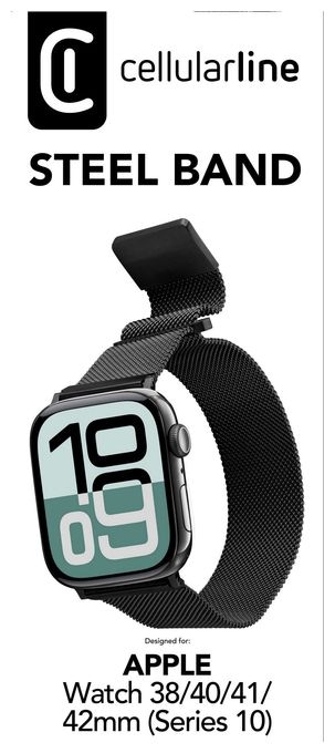 Armband 0 mm Apple Watch 38/40/41 mm  Steel Band (Schwarz) 