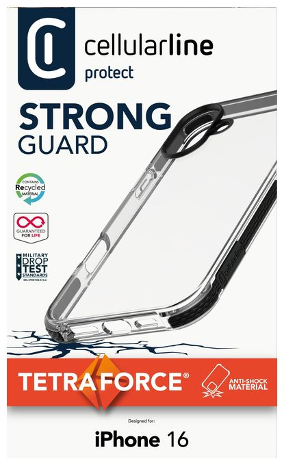 Cover für Apple iPhone 16  Tetra Force Strong Guard (Schwarz) 