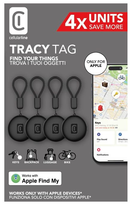  Tracy Tag 4er Pack (Schwarz) 