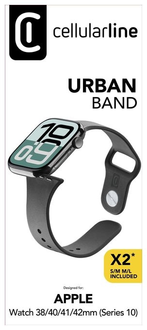 Armband 2 mm Watch 38/40/41 mm  Urban Band (Schwarz) 