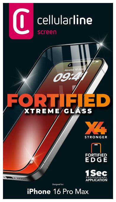 Klare Bildschirmschutzfolie gehärtetes Glas für  Apple iPhone 16 Pro Max Fallbeständig, Schlagfest, Kratzresistent Xtreme Glass 