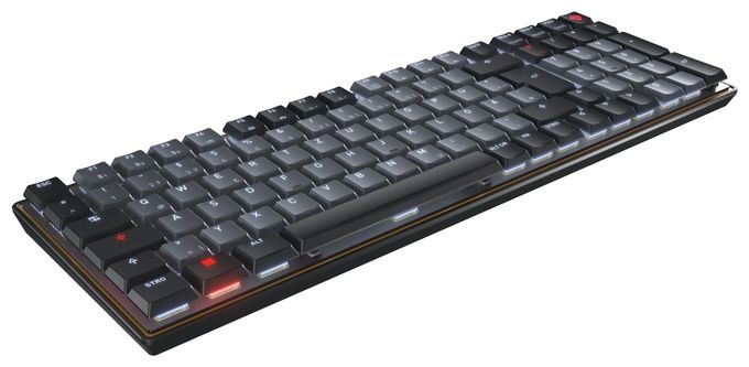 LED Heimbüro Tastatur USB + Bluetooth  KW550MX LP (Schwarz) 
