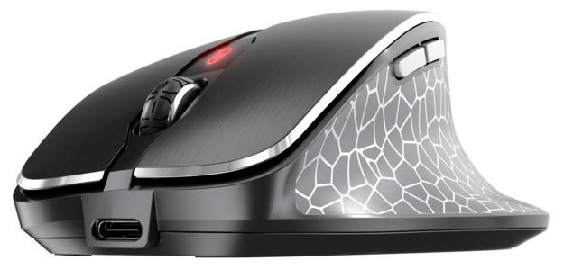 3000 DPI Maus Optisch  MW8C Ergo (Schwarz, Grau) 