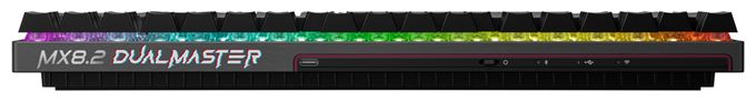 RGB-LED Gaming Tastatur USB + RF Wireless + Bluetooth 2.4 GHz  MX8.2 Pro TMR Wireless (Schwarz) 