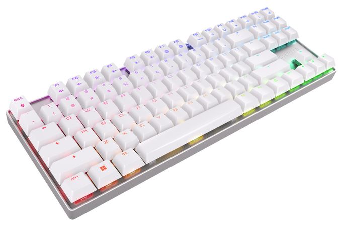 RGB-LED Gaming Tastatur USB + RF Wireless + Bluetooth 2.4 GHz  MX8.2 TKL Wireless RGB (Weiß) 