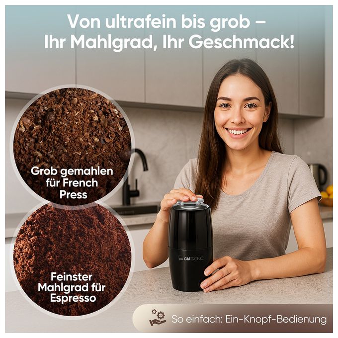 Kaffeemühle für 60 g 150 W  KSW3806 (Schwarz) 