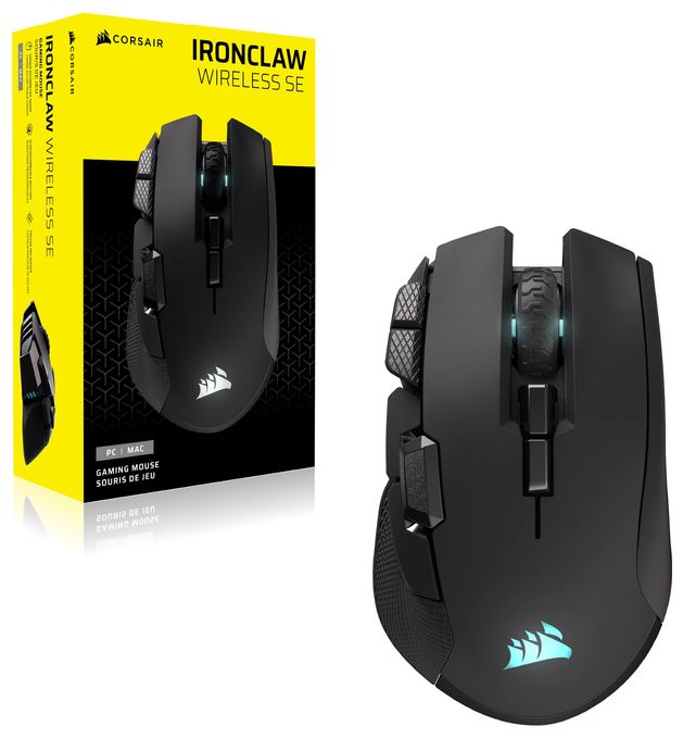 26000 DPI Gaming Maus Optisch  Ironclaw wireless SE (Schwarz) 