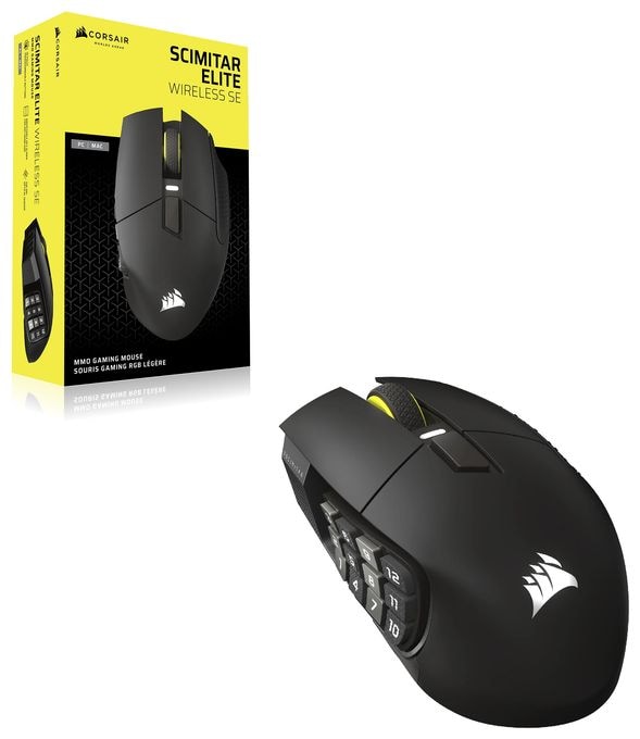 33000 DPI Gaming Maus Optisch  Scimitar Elite Wireless SE (Schwarz) 