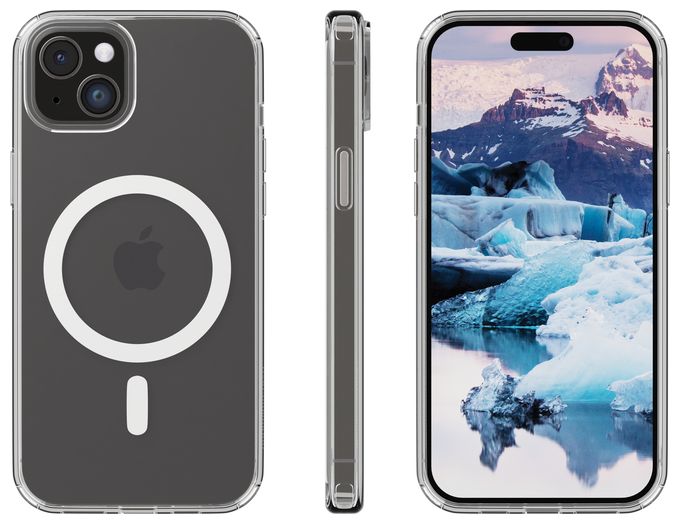 Cover für Apple iPhone 17e/16e/15/14/13  Iceland Pro MS (Transparent, Weiß) 