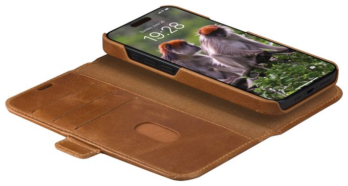 Folio für Apple iPhone 17e/16e/15/14/13  Lynge (Braun) 