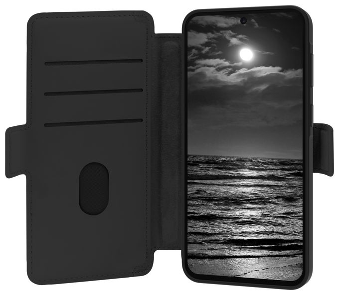 Geldbörsenhülle für Samsung Galaxy A57  Lynge ICON MAG (Schwarz) 