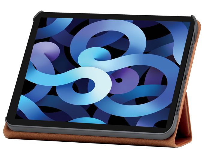Folio aus Vollnarbenleder für Apple iPad Air 10.9"/Pro 11" bis 27,7 cm (10.9") Kratzresistent mit Magnetverschluss (Beige) Risskov 