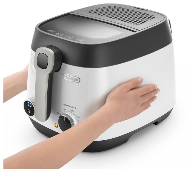2,4 l 1800 W  DeLonghi FS6067 Fritteuse (Anthrazit, Weiß) 