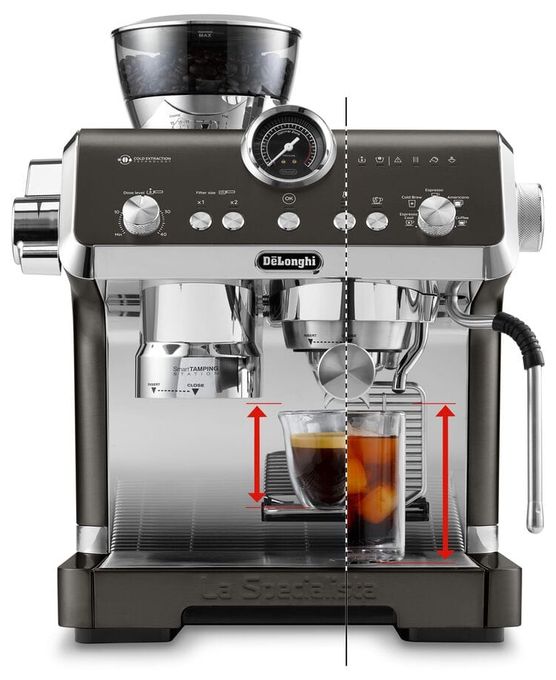 Siebträger Kaffeemaschine 19 bar 1550 W  EC9555.BK La Specialista (Schwarz, Edelstahl) 