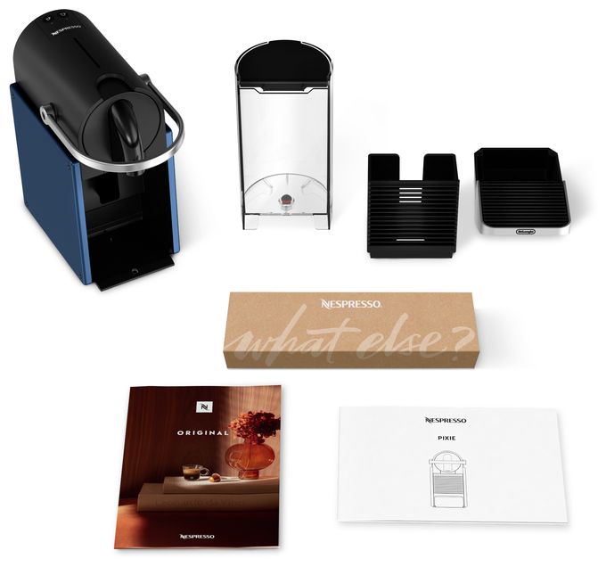 Nespresso Kapselmaschine 19 bar 1,0 l (Schwarz, Blau, Silber) EN127.BL Pixie 
