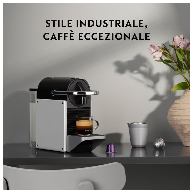 Nespresso Kapselmaschine 19 bar 1,0 l (Schwarz, Grau, Silber) EN127.S Pixie 