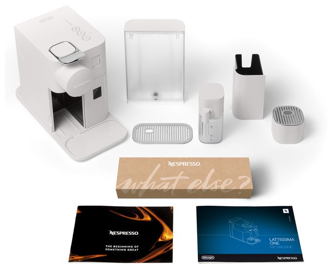 Nespresso Kapselmaschine 19 bar 1,0 l  EN510.B Lattissima One (Schwarz, Edelstahl) 