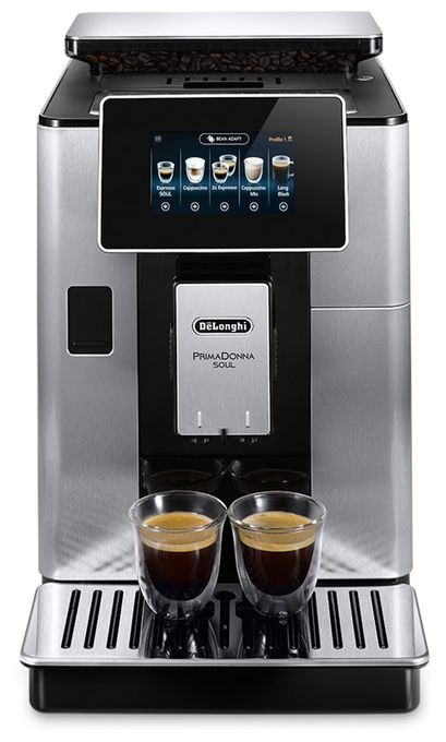 Kaffeevollautomat 19 bar 2,2 l 500 g AutoClean  PrimaDonna ECAM610.74.MB (Schwarz, Edelstahl) 