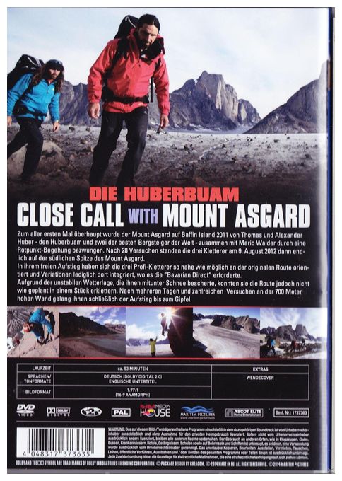Die Huberbuam - Close Call with Mount Asgard (DVD) 