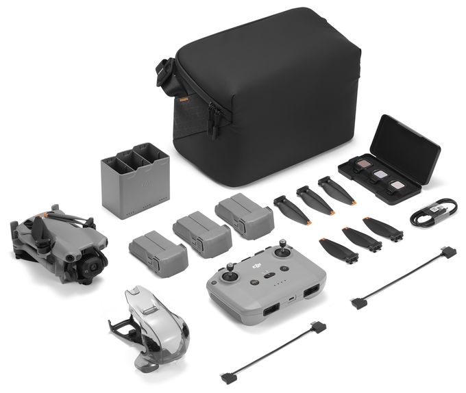 8192 x 6144 Pixel Quadrocopter Multicopter/Drohne Flugzeit: 36 min  Mini 5 Pro Fly More Combo (DJI RC-N3) (Schwarz, Grau) 