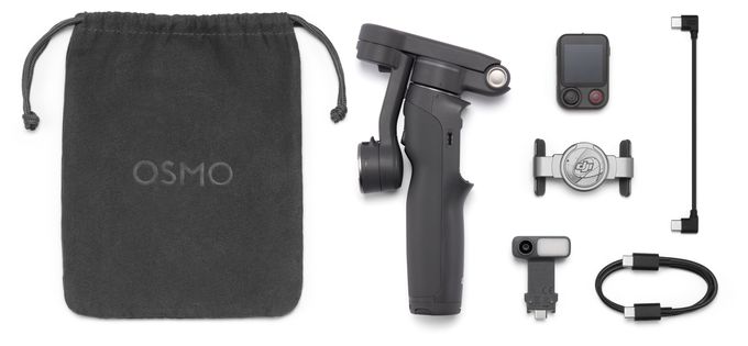 Stativ Gimbal für Smartphone faltbar Bluetooth  Osmo Mobile 8P Advanced Tracking Combo (Schwarz) 