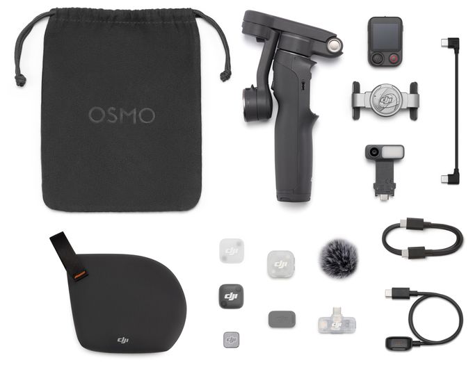 Stativ Gimbal für Smartphone faltbar Bluetooth  Osmo Mobile 8P Creator Combo (Schwarz) 