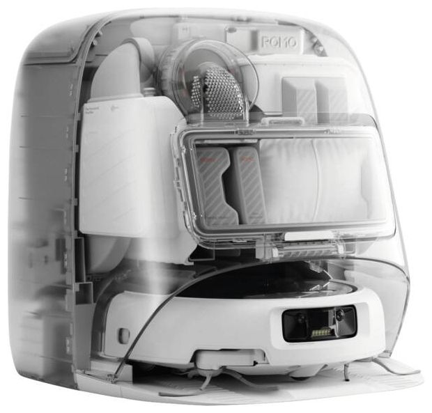 Saugroboter nass/trocken 180 min Akku 25000 Pascal Leistung  Romo P (Transparent) 