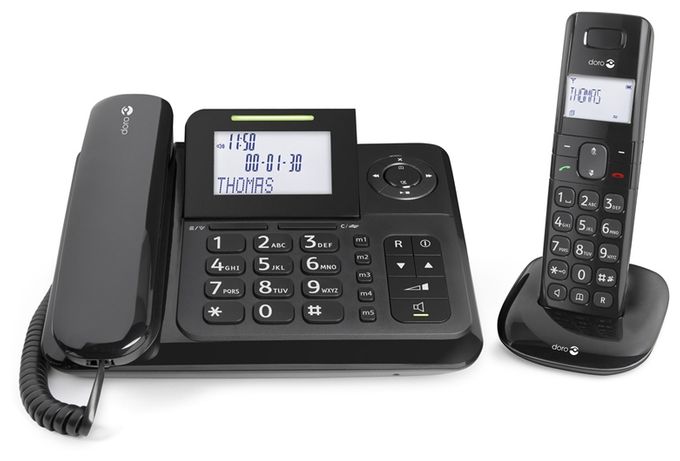Analoges/DECT-Telefon  Comfort 4005 Combo (Schwarz) 