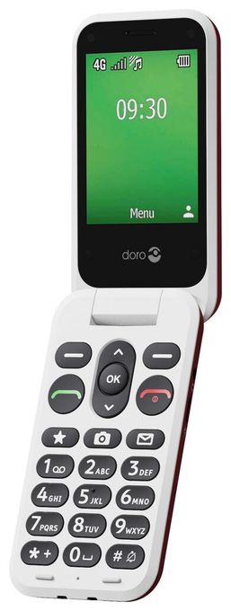 4G Smartphone 7,11 cm (2.8 Zoll) 0,3 MP Single SIM  Leva E30 (Rot, Weiß) 