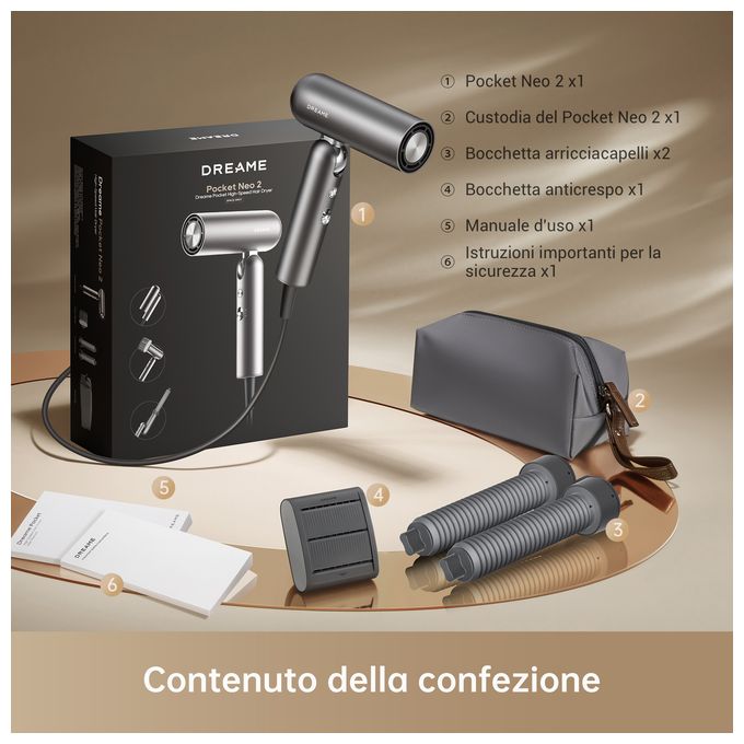 Haartrockner 1300 W  Pocket Neo 2 (Grau) 