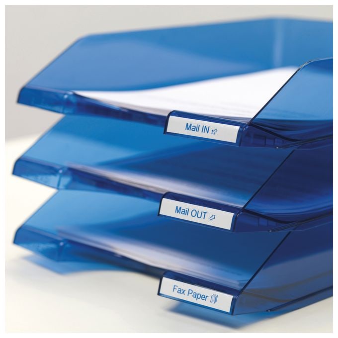 DYMO Original D1-Etikettenband | blau auf weiß | 9 mm x 7 m | selbstklebendes Schriftband | für LabelManager-Beschriftungsgerät 