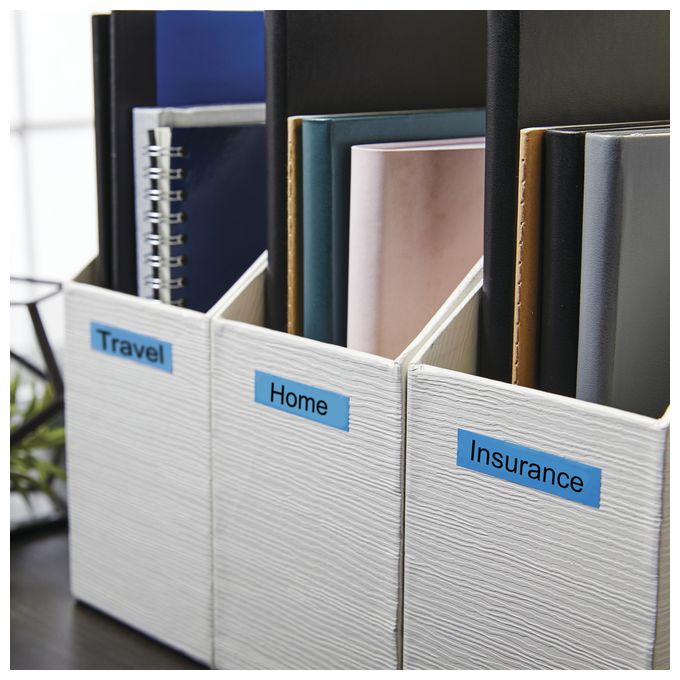DYMO Original D1-Etikettenband | schwarz auf blau | 12 mm x 7 m | selbstklebendes Schriftband | für LabelManager-Beschriftungsgerät 