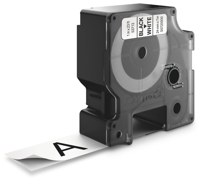DYMO Original D1-Etikettenband | schwarz auf weiß | 24 mm x 7 m | selbstklebendes Schriftband | für LabelManager-Beschriftungsgerät 