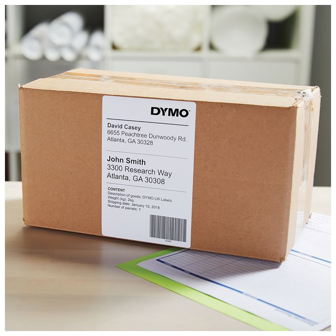DYMO Original LabelWriter Versandetiketten (Extragroß) für LabelWriter 5XL/4XL-Etikettendrucker | 104 mm x 159 mm | Rolle mit 220 Etiketten | selbstklebend | für LabelWriter Beschriftungsgerät 