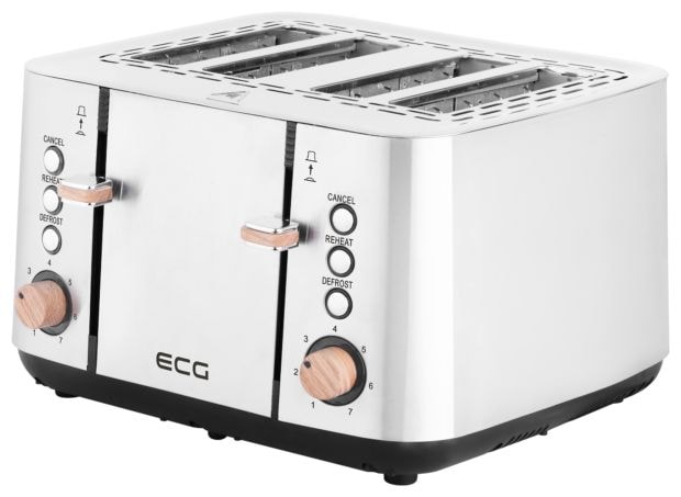 Toaster 1850 W 4 Scheibe(n) 7 Stufen  ST4767 Timber (Schwarz, Edelstahl) 