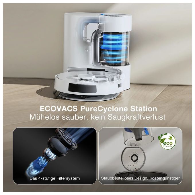 Saugroboter nass/trocken 300 min Akku  Deebot N20 Plus (Weiß) 